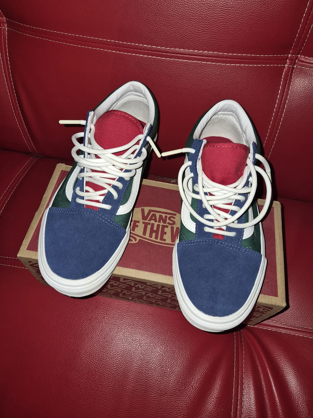Vans Old Skool Low Top Sneakers - Blue/Green/Yellow